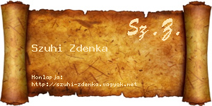Szuhi Zdenka névjegykártya